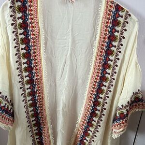 Merona Cream Textured Kimono